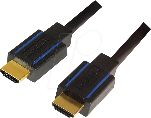 LOGILINK CHB005 - HDMI A Stk. > HDMI A Stk., 4K@60 Hz, schw./blau, zert., 3 m