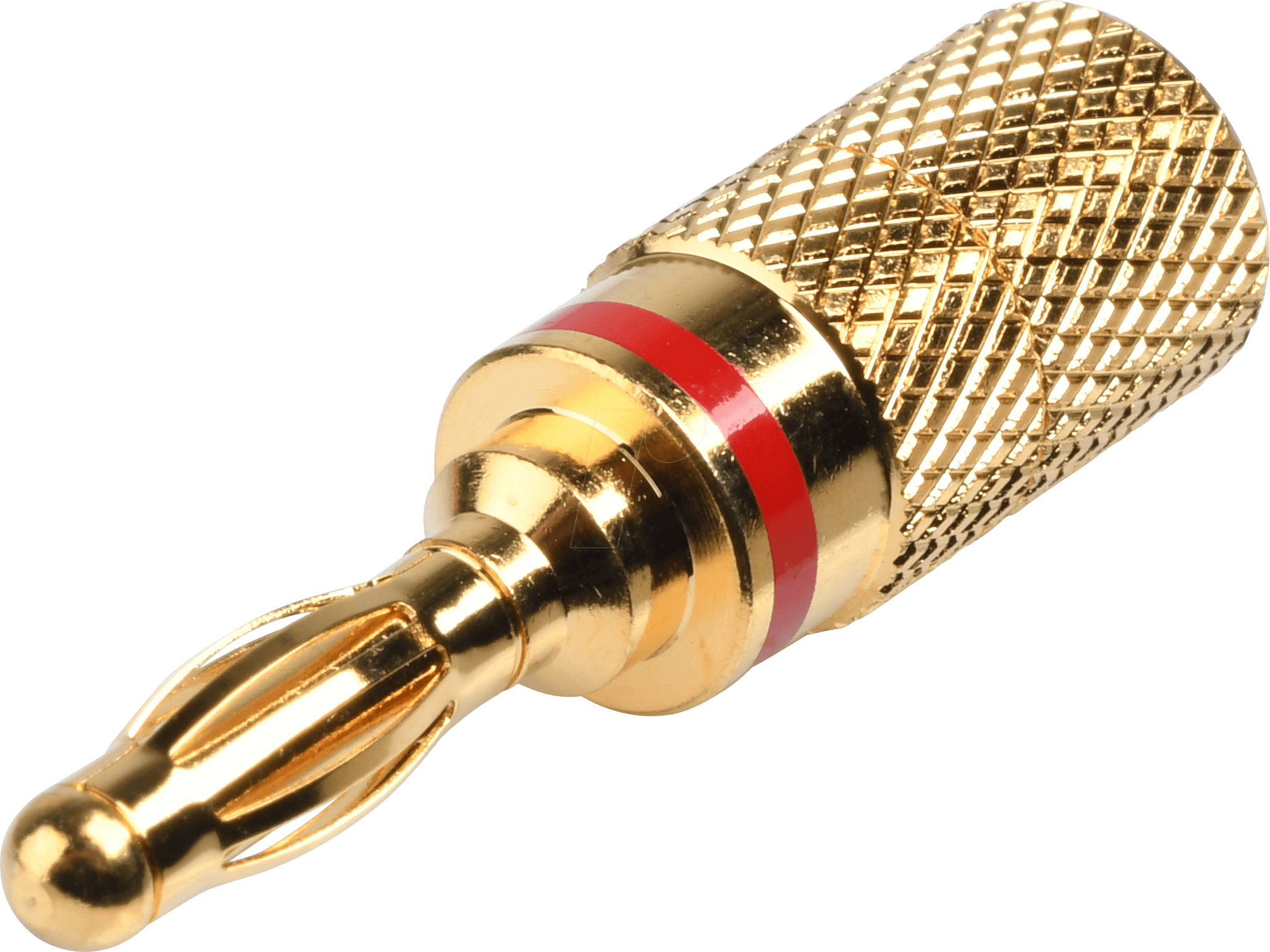 LBS VG RT - Lamellen-Bananenstecker - vergoldet, 6 mm, rt