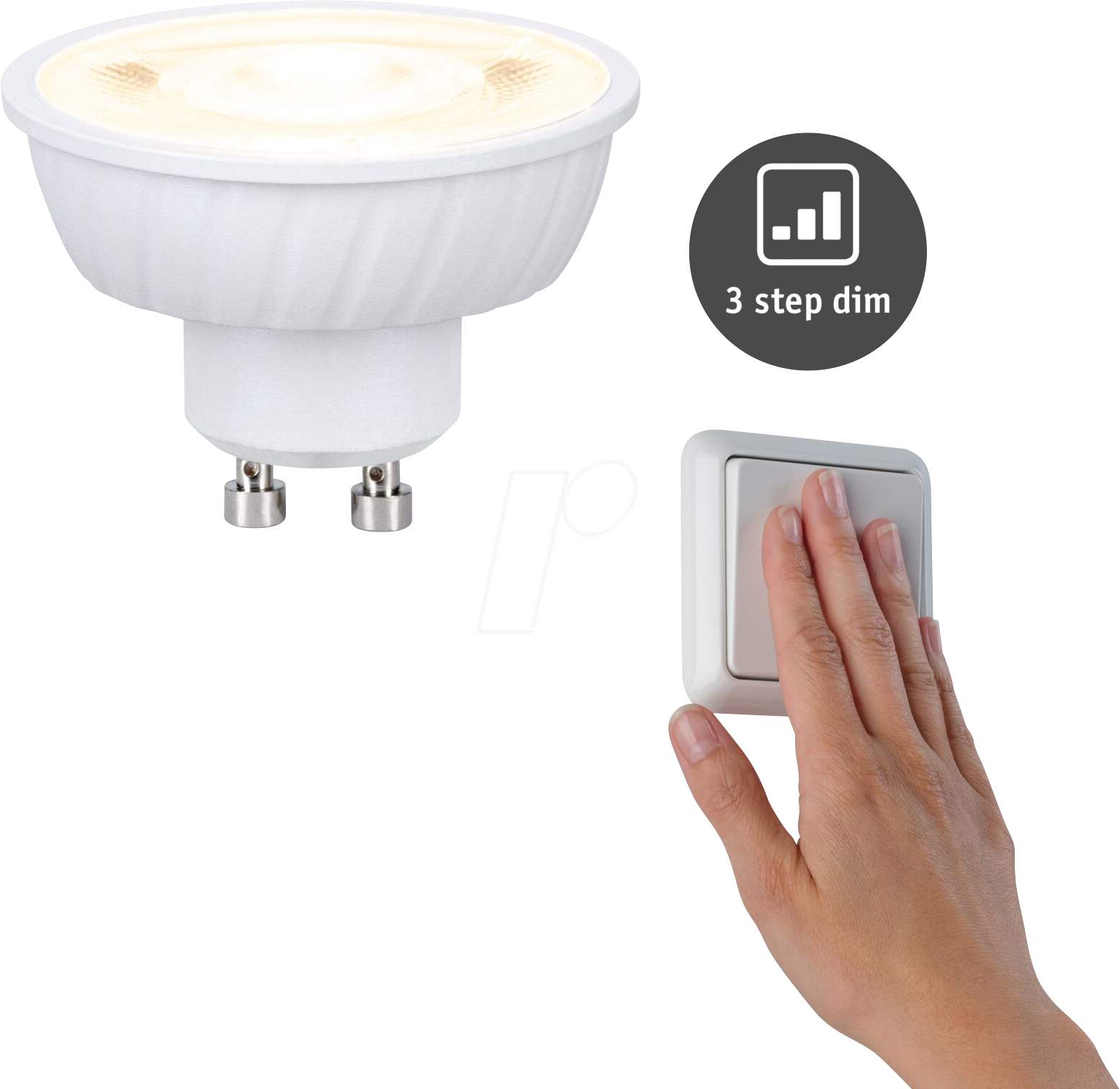 PLM 29269 - LED-Strahler GU10, 4,9 W, 550 lm, 2700 K, 3-Step Dim