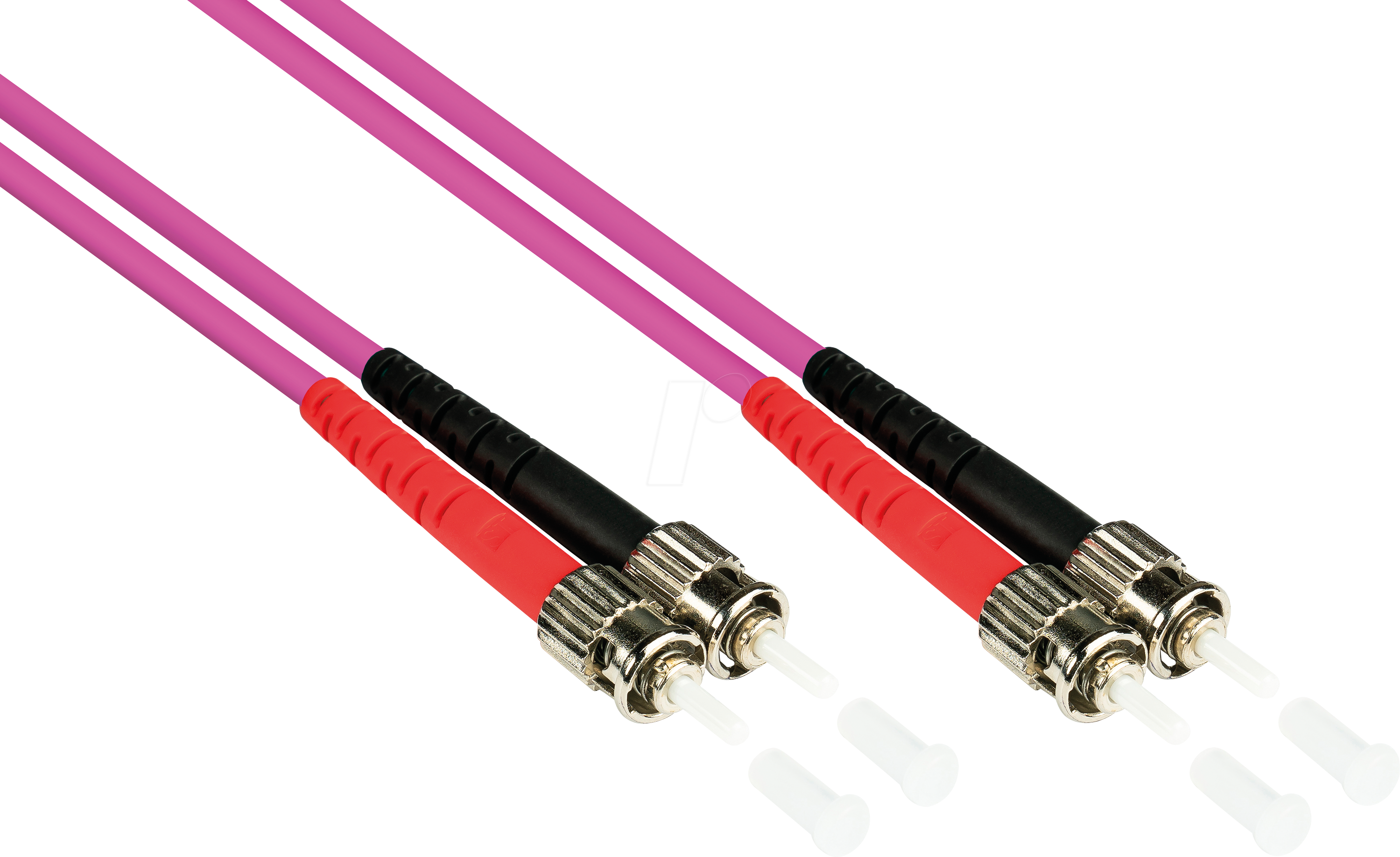 Thumbnail - GC LW-805ST4 - Patchkabel LWL Duplex OM4 50/125µ ST/ST, 5 m, violett