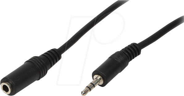 LOGILINK CA1054 - Audio Kabel, 3,5 mm 3-Pin Klinkenstecker auf Kupplung, 3 m