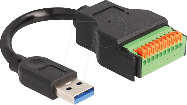 DELOCK 66240 - USB 5 Gb/s Kabel, A Stecker auf Terminalblock mit Drucktaster, 1