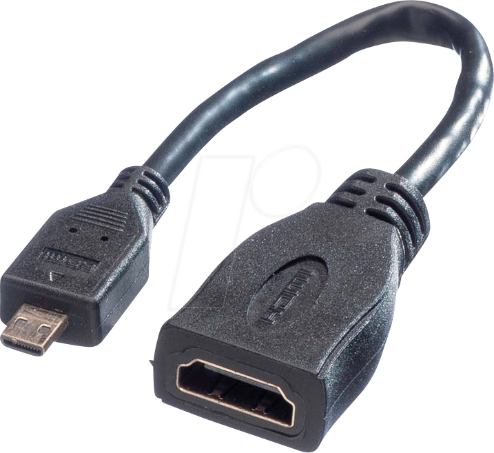 VALUE 11995584 - HDMI-A Buchse > HDMI Micro-D Stecker, mit Ethernet, 0,15 m