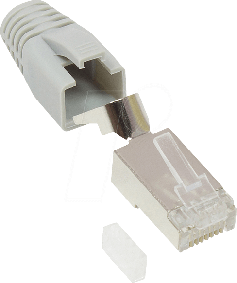 GC N0090 - RJ-45 Stecker Cat.6A, 1er Set grau