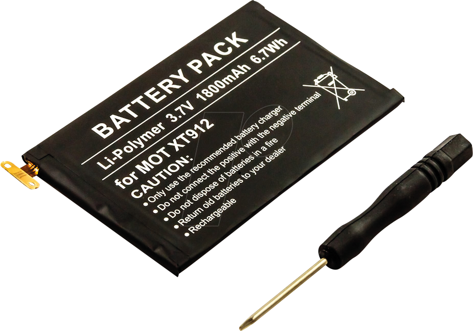 AKKU 10677 - Smartphone-Akku für Motorola-Geräte, Li-Po, 1800 mAh