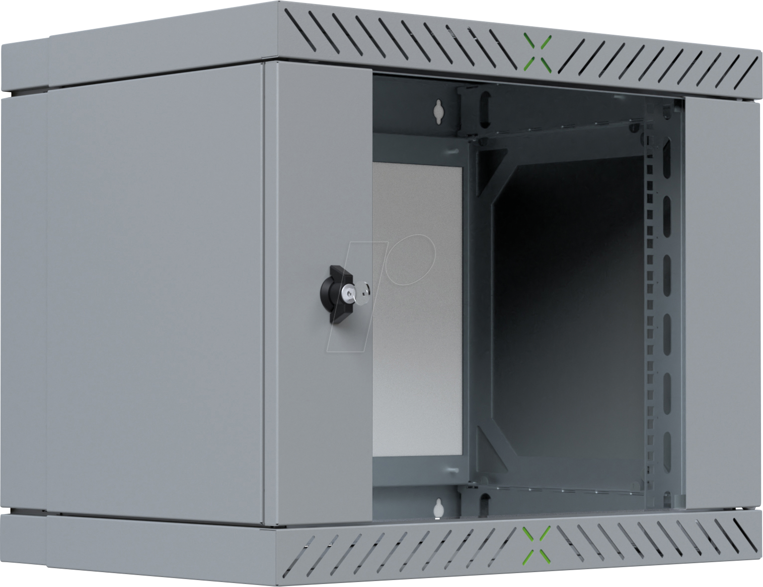 EFB WGX-0906GRG1 - 19'' Wandgehäuse, 9HE, Tiefe 400 - 600 mm, Flat Pack