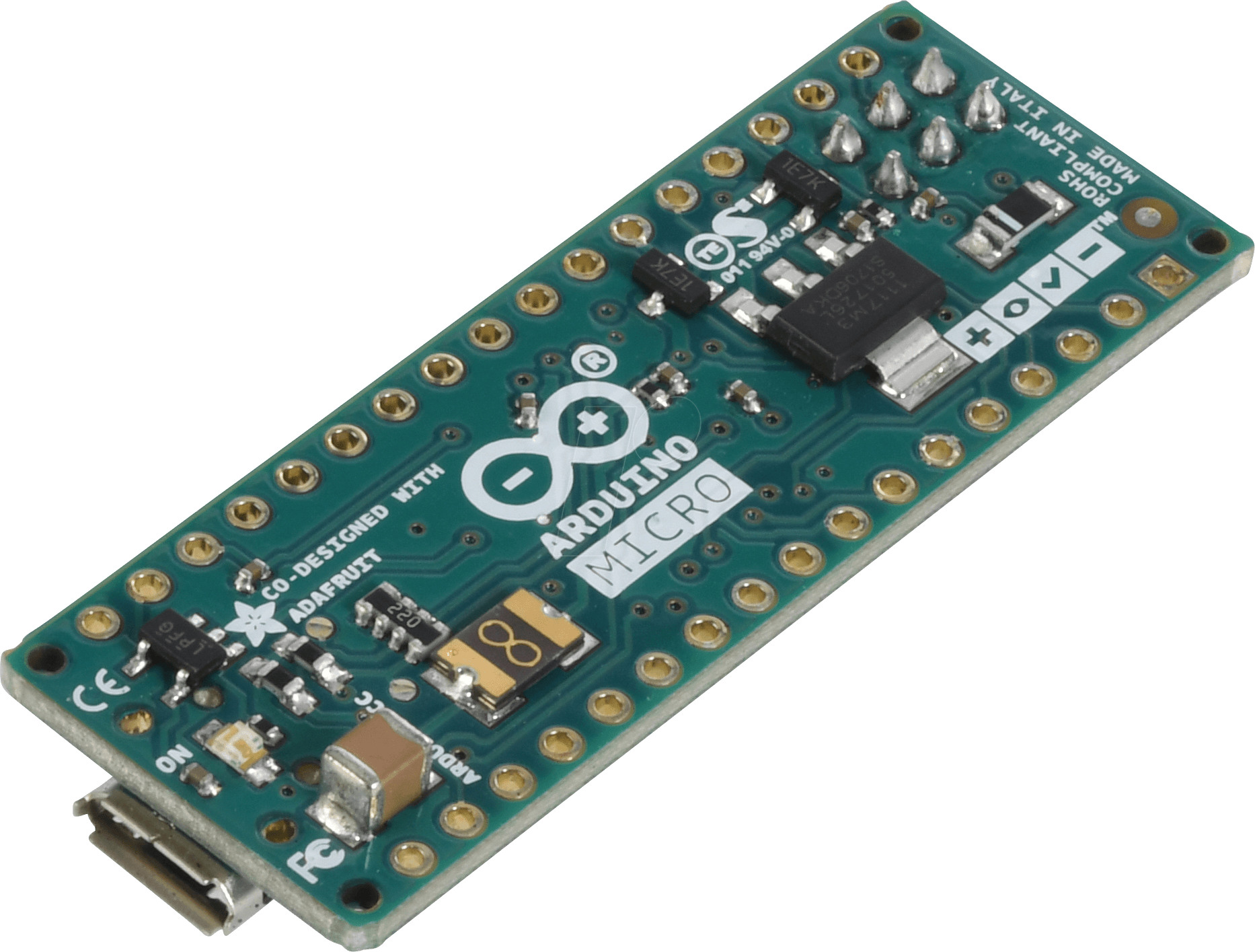 ARD MICRO WOH - Arduino Micro, ATmega32u4, microUSB, ohne Header
