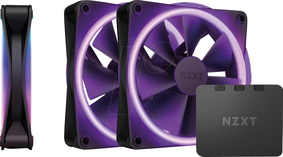 Thumbnail - NZXT RF-D12TF-B1 - NZXT F120 RGB DUO Dreierpack, 120 mm PWM schwarz