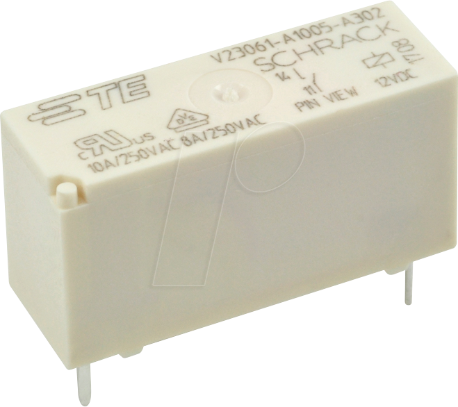 TE 3-1393222-9 - Leistungsrelais monostabil, THT, 24 V DC, 8 A, 1 Schließer (NO)