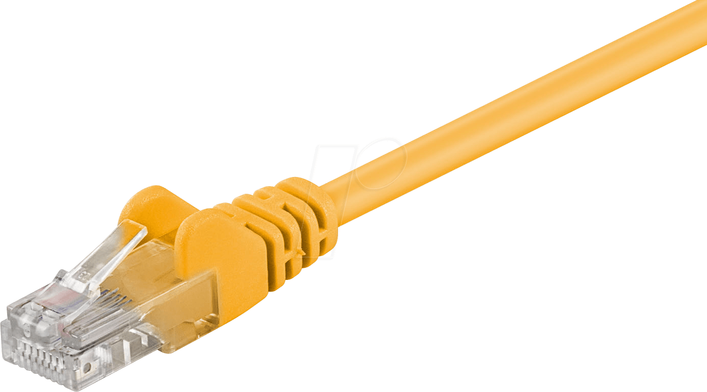 Thumbnail - PATCH-C5U 05 GE - 0,5 m Cat.5e U/UTP-Netzwerkkabel, gelb, RJ45