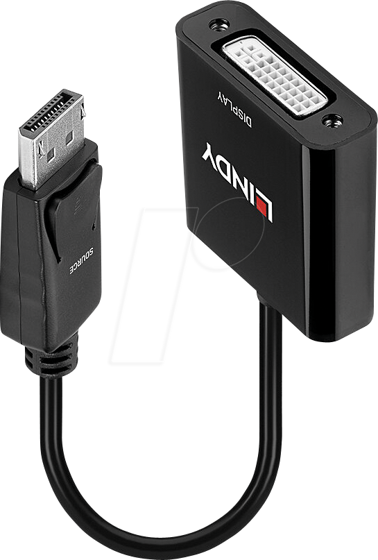 Thumbnail - LINDY 41734 - DisplayPort Adapter, DP Stecker auf DVI Buchse