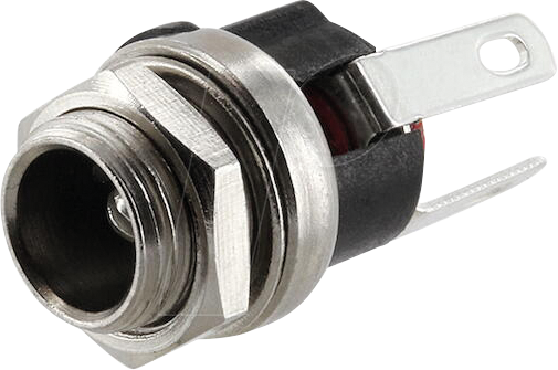 ECON DCE5AL - DC-Einbaubuchse 2,1 mm mit Gewinde löt