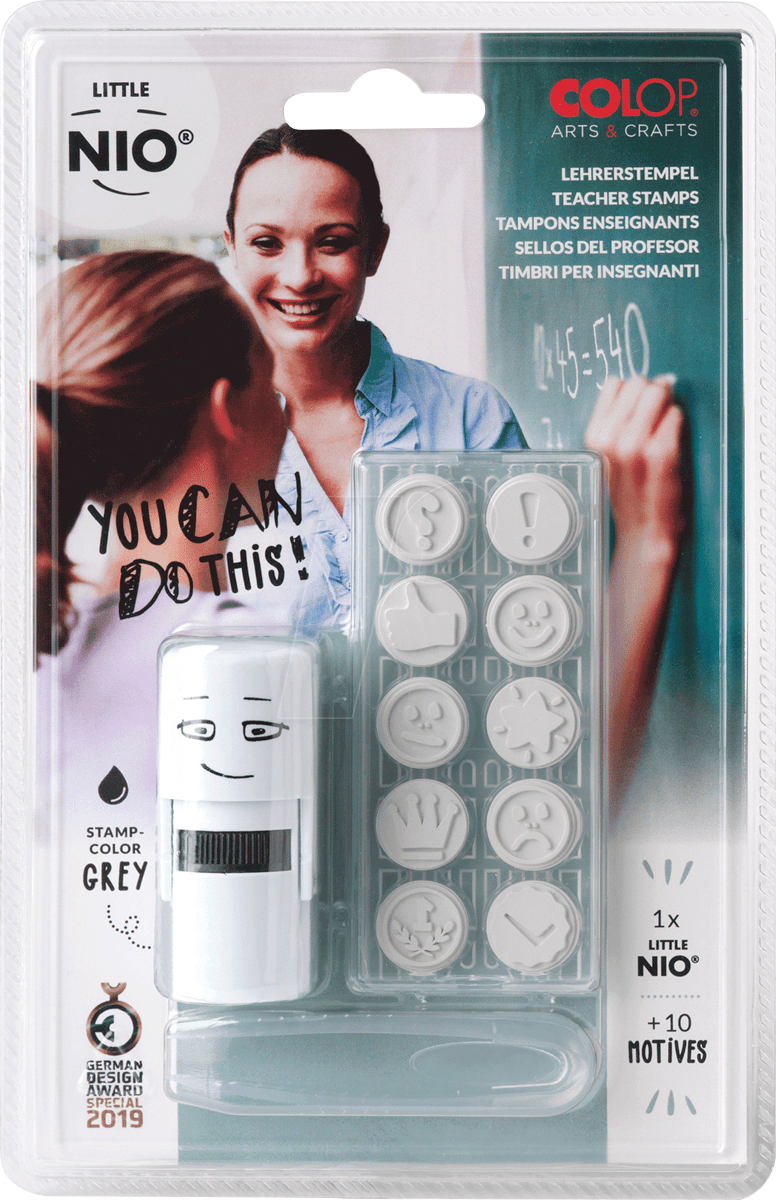 COLOP 154793 - Motivstempel, little NIO, Set, 10 Motive Lehrer
