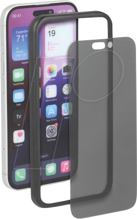 DELOCK 81281 - Schutzfolie, iPhone 16, mit Sichtschutz, gehärtetes Glas