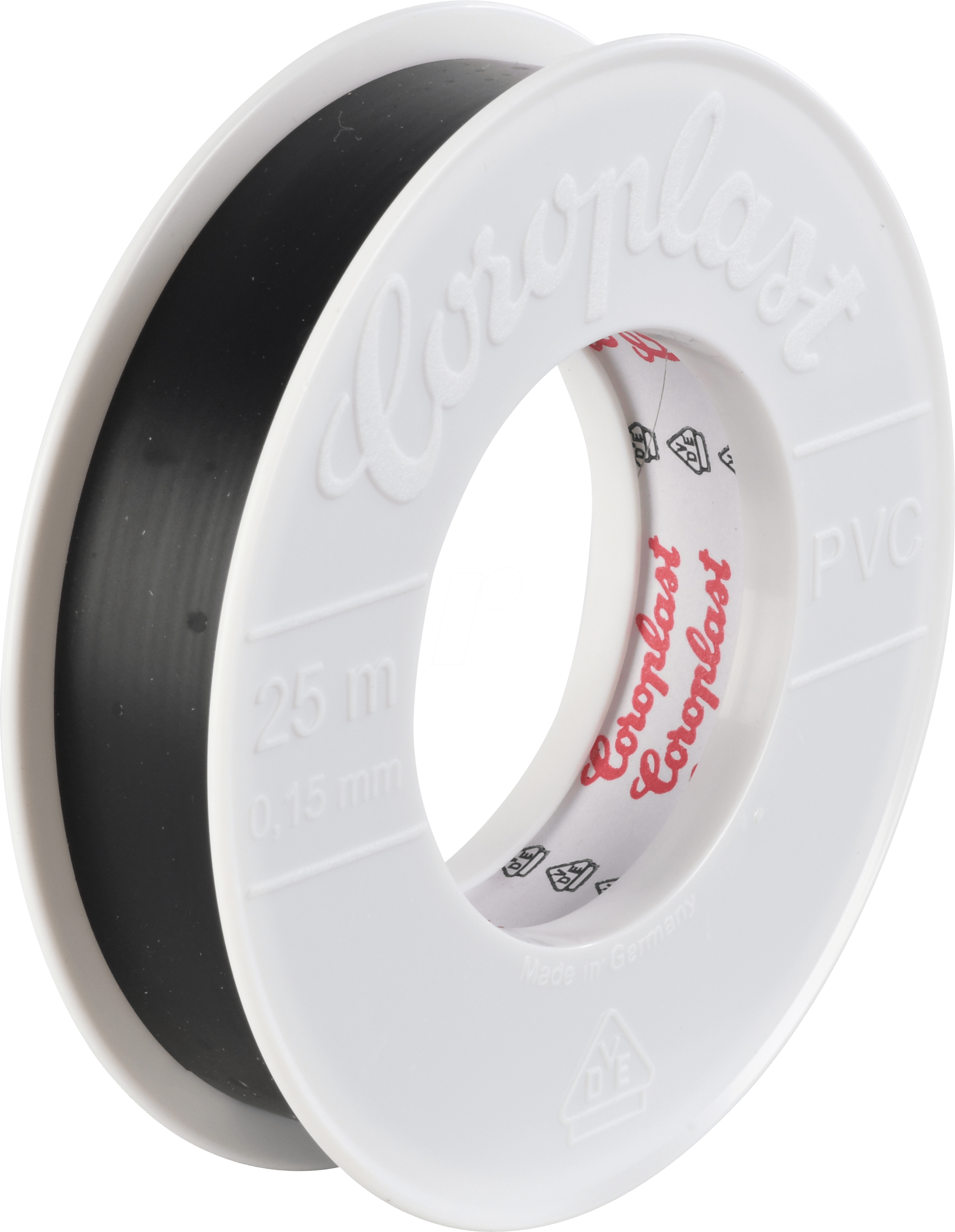 CORO 1836 - VDE Elektroisolierband, 25 m, 19 mm, schwarz