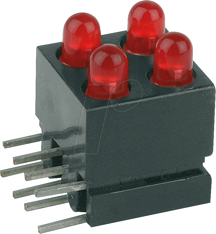 Thumbnail - MEN 1801.2220 - Doppel-LED Leisten, rot, Ø 3mm, 2-spaltig