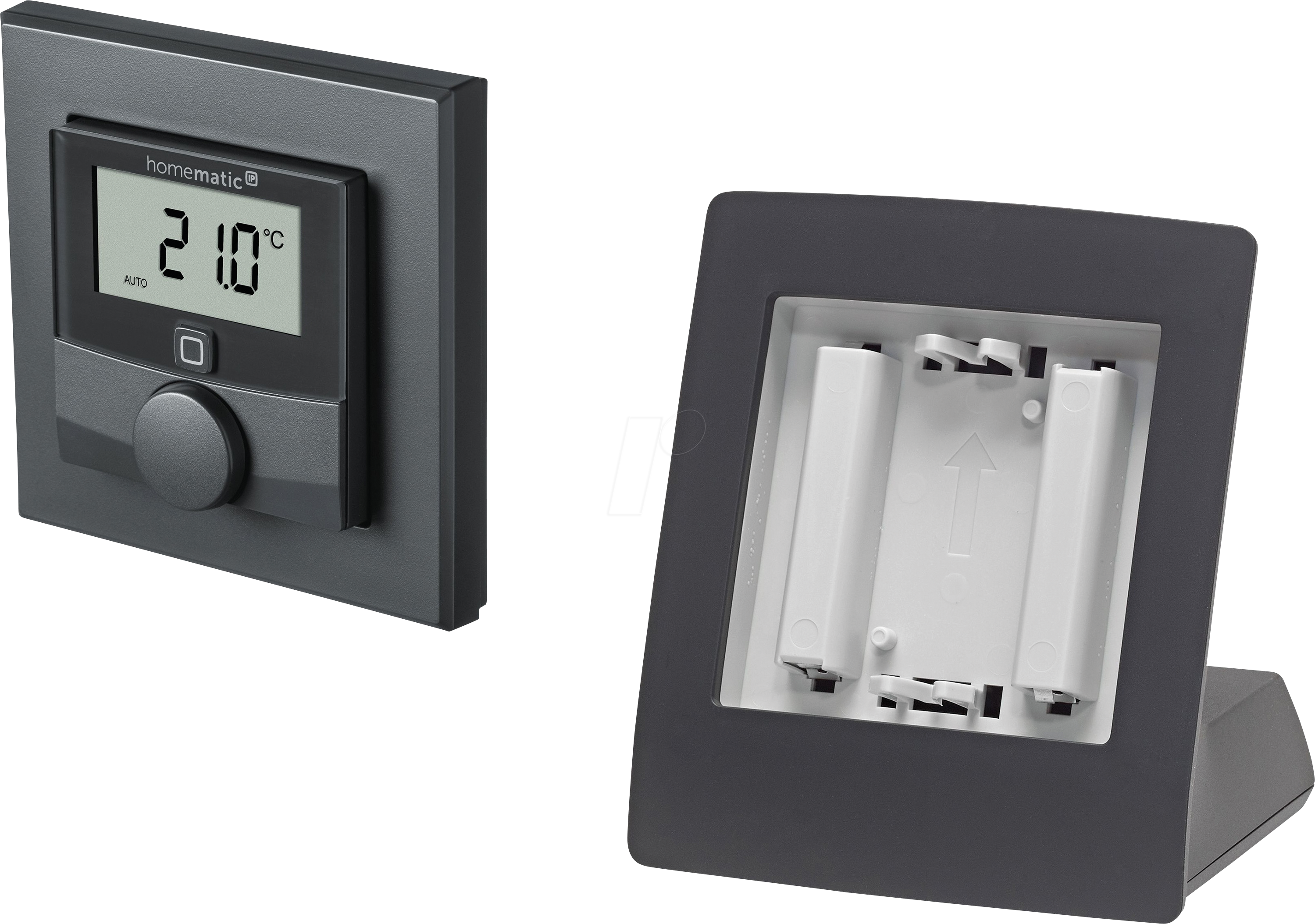 HMIP WTH-DS55-A - Wandthermostat m. Luftfeuchtigkeit + Tischaufsteller, anthrazit