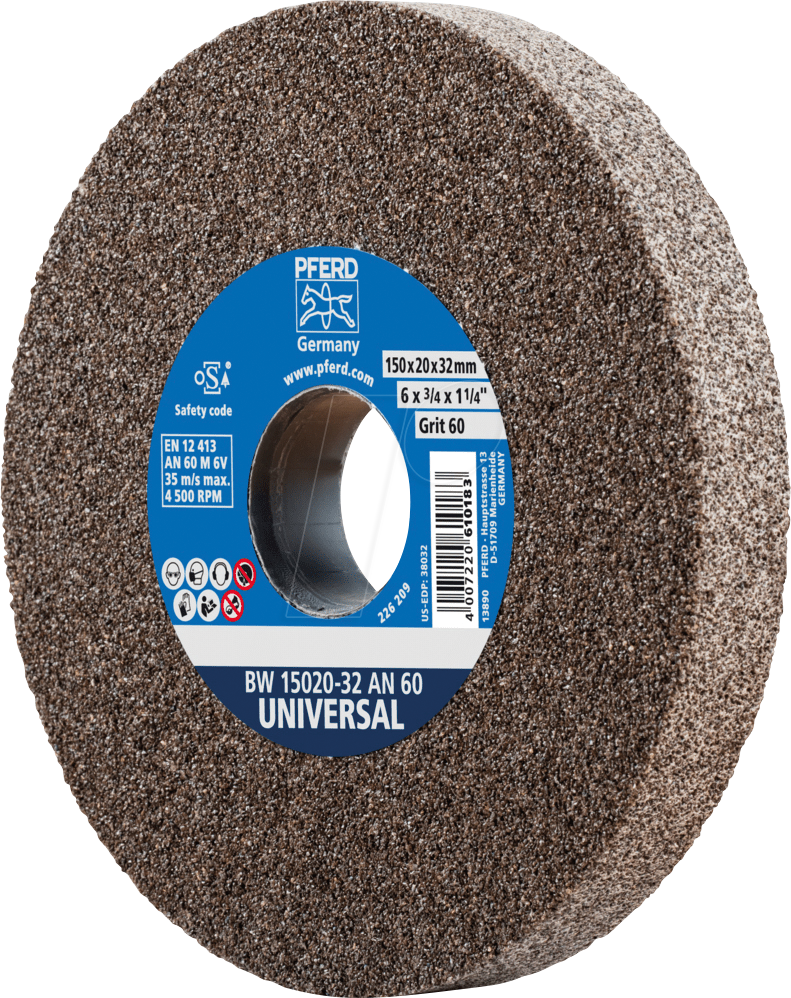 PFERD 39008423 - Schleifbockscheibe Ø 150x20mm Bohrung-Ø 32 mm A60