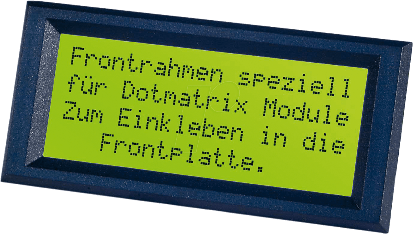Thumbnail - LCD FRONT 2 - LCD-RAHMEN für 2 x 16 Zeichen, schwarz