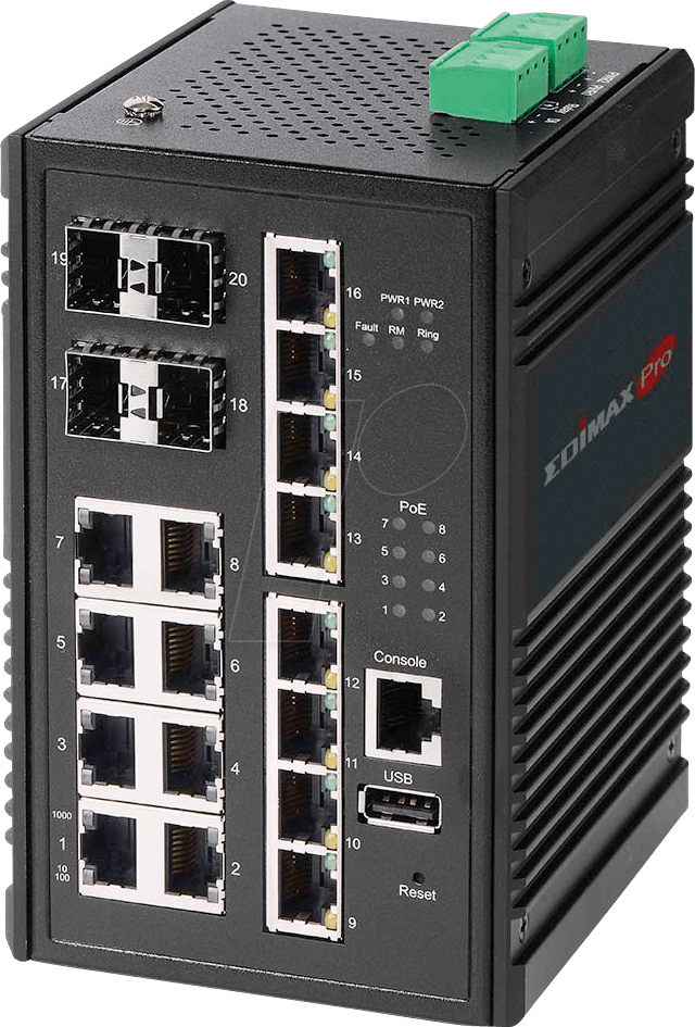 EDI IGS-5416P - Switch, 16-Port, Gigabit Ethernet, SFP, PoE+