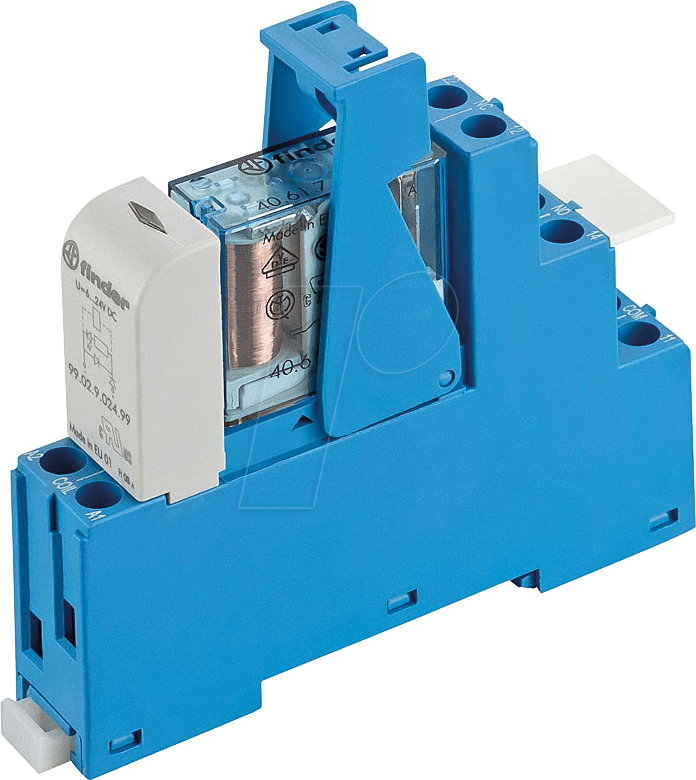FIN 48.61.7 24V - Koppelrelais mit Schraubanschlüssen, 1 CO, 16 A, 24 V DC sensiti