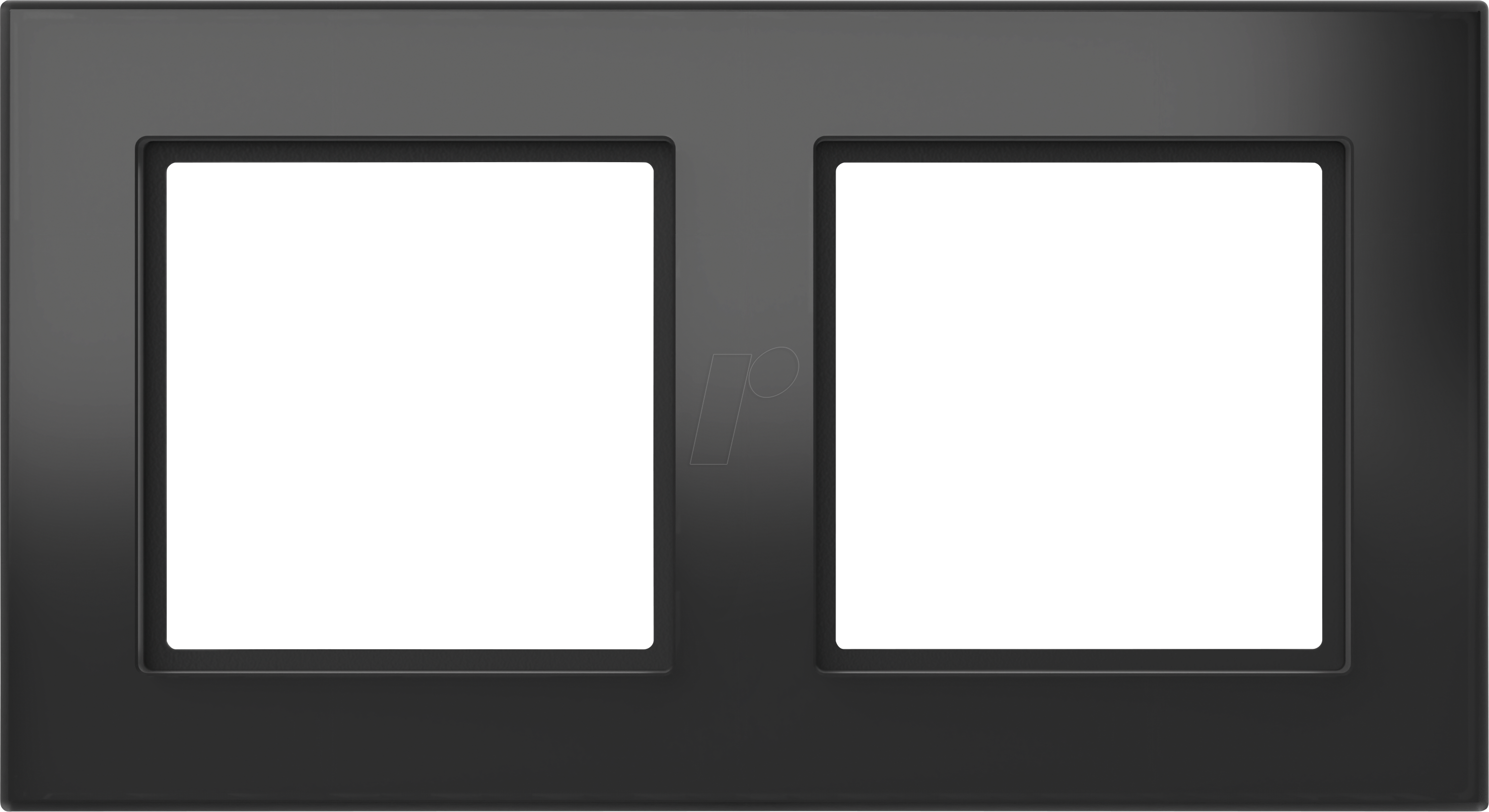 HMIP GF2-A - Glasrahmen, 2-fach, schwarz