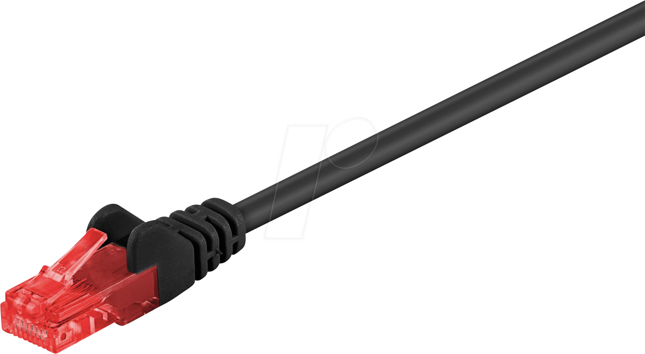 GOOBAY 68676 - Cat.6 U/UTP Patchkabel, CCA, schwarz, 0,5 m