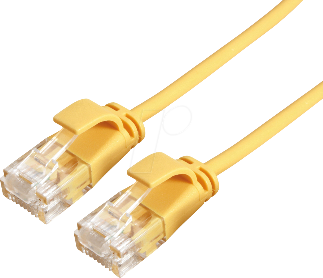 Thumbnail - ROLINE 21443926 - Cat.6a Slim Patchkabel, UTP, gelb, 3 m