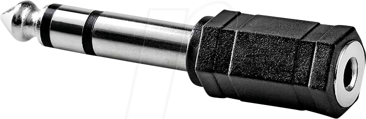 N CAGB23930BK - 6,35 mm Klinken Stecker auf 3,5 mm Buchse
