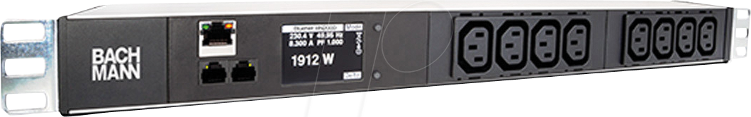 BACH 329.3010 - Steckdosenleiste, 19'', 8-fach, TCP/IP