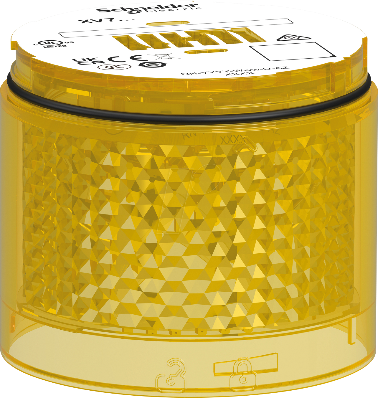 XVB7C58 - Leuchtelement, modular, 70mm, gelb, 24V ACDC, Blinklicht