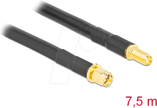 DELOCK 90467 - SMA Stecker zu SMA Buchse LMR/CFD300 7,5 m