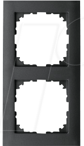 EL MPU 4020-3614 - M-PURE, Rahmen, 2-fach, anthrazit, edelmatt