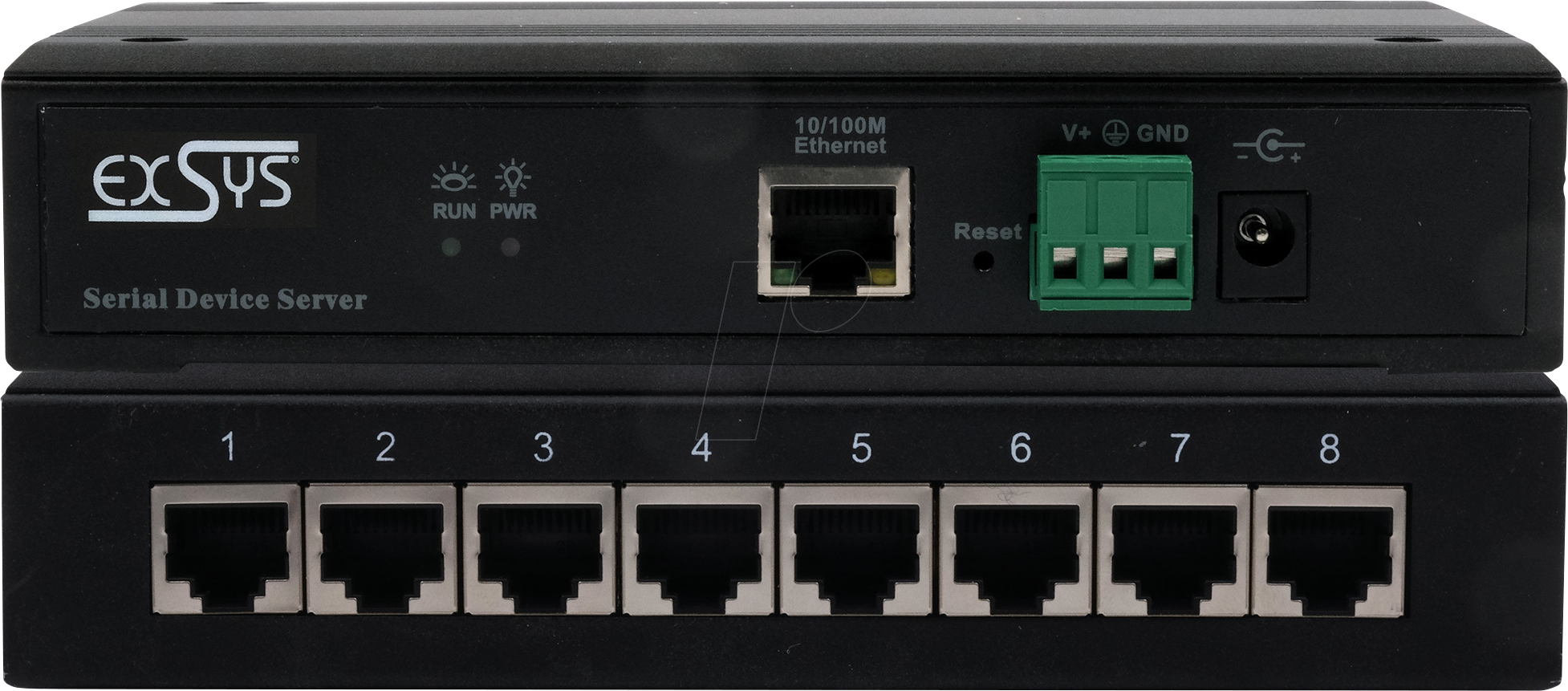 Thumbnail - EXSYS EX61008 - Geräteserver, 1x RJ45, 8x RS-232/422/485