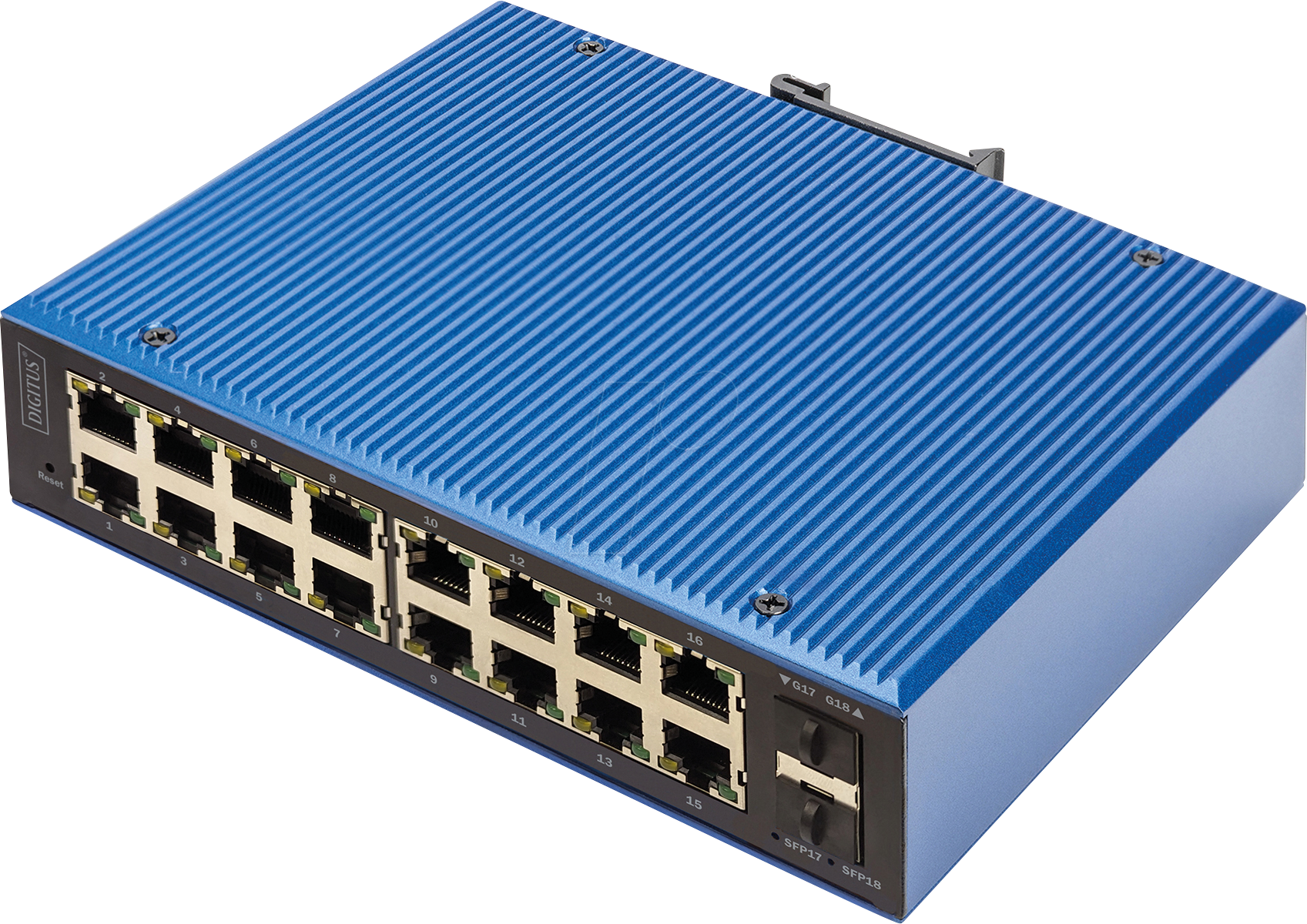 Thumbnail - DIGI DN-651159 - Switch, 18-Port, Gigabit Ethernet, SFP, PoE+