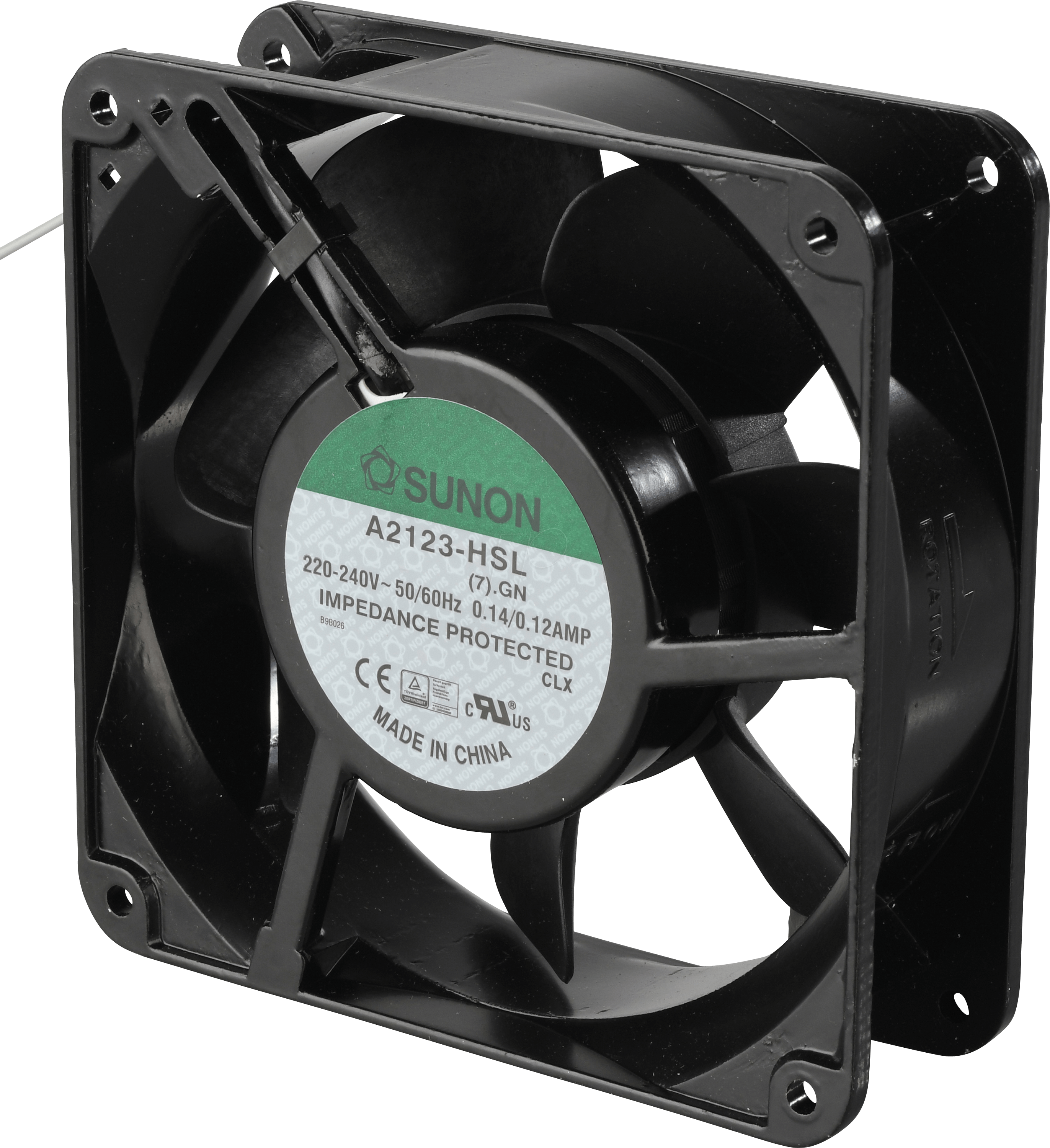 SUN A2123HSL - Axiallüfter, 120x120x38mm, 230VAC, U/min:2750