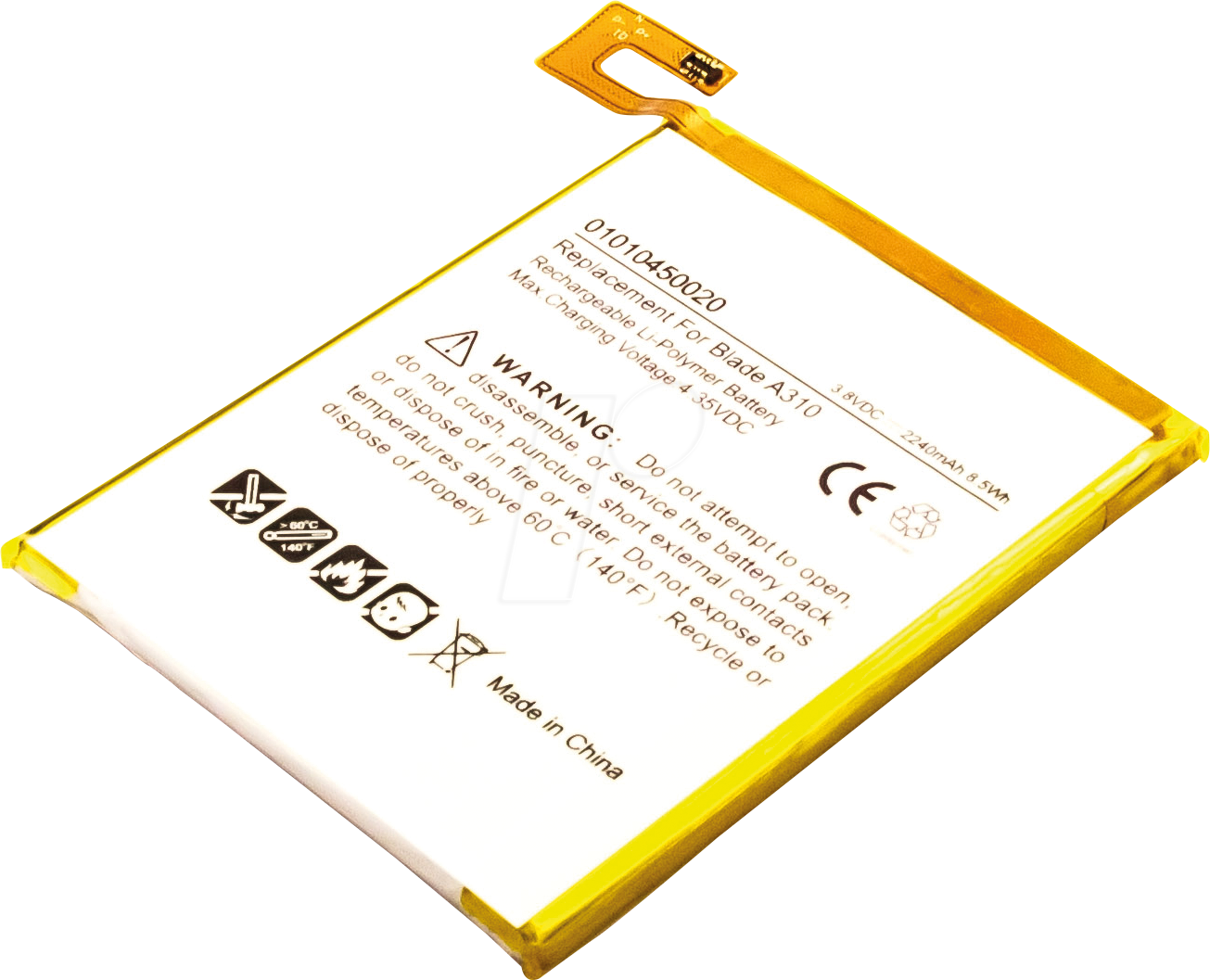 AKKU 30929 - Smartphone-Akku für ZTE-Geräte, Li-Po, 2240 mAh