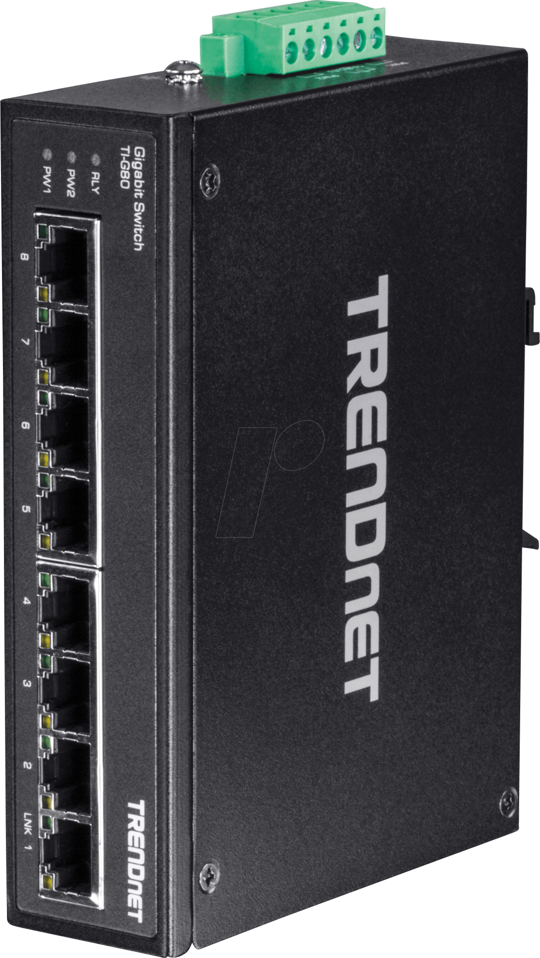 TRN TI-G80 - Switch, 8-Port, Gigabit Ethernet, DIN Rail