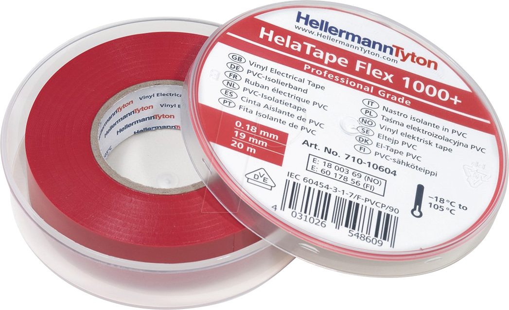 HT 710-10604 - Premium Isolierband 19mm x 20m rot Box