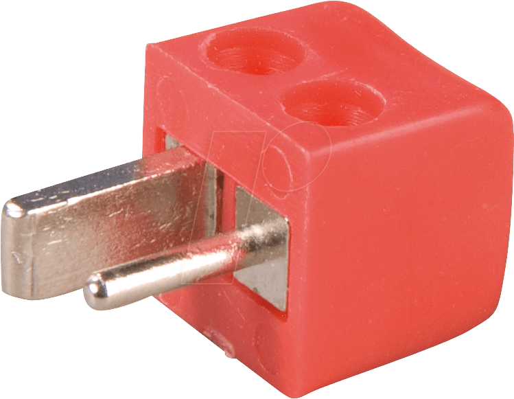 LSMW RT - Lautsprecherstecker, gewinkelt, rot