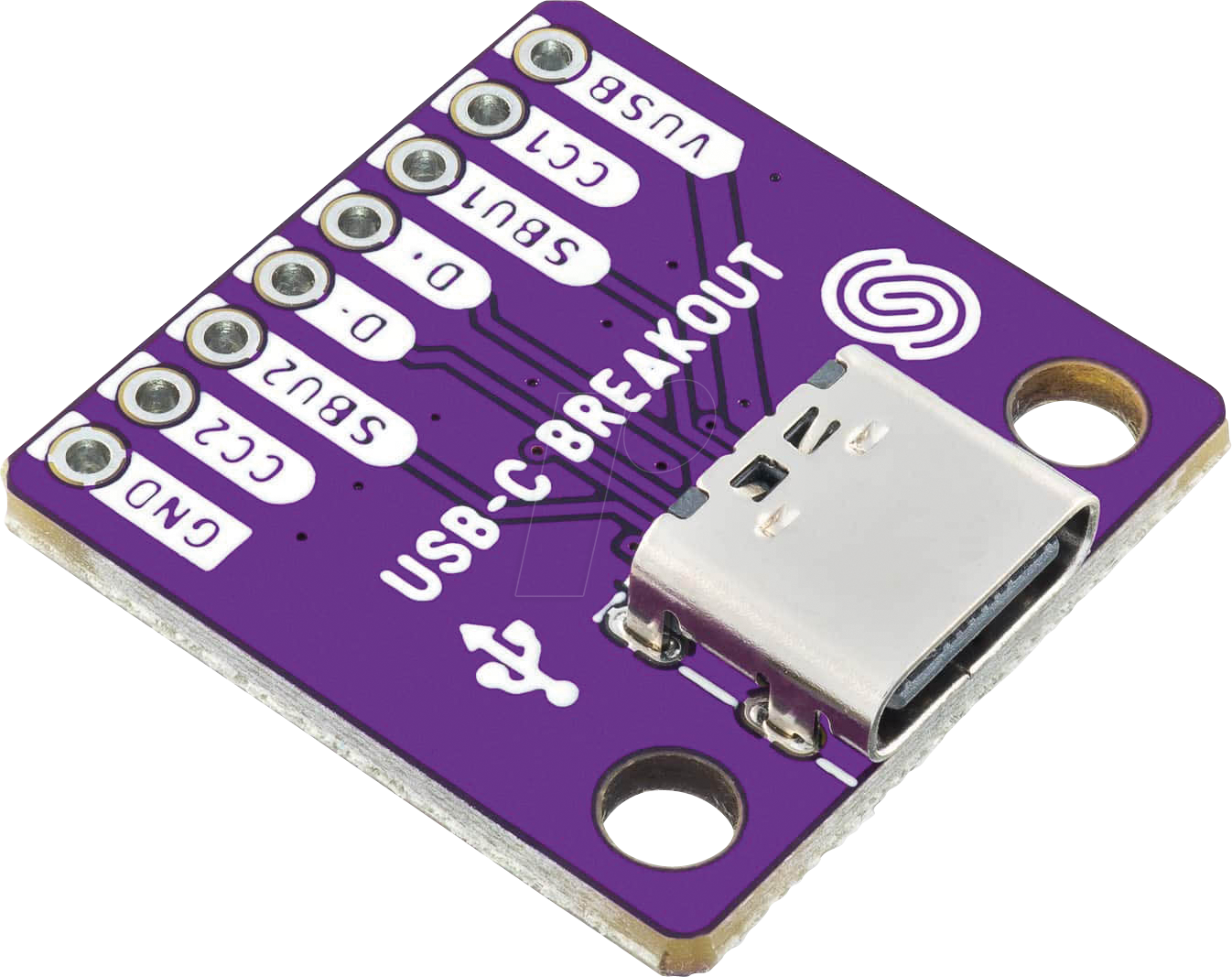DEBO USB-C F - Entwicklerboards - USB Typ-C Adapterboard, Buchse