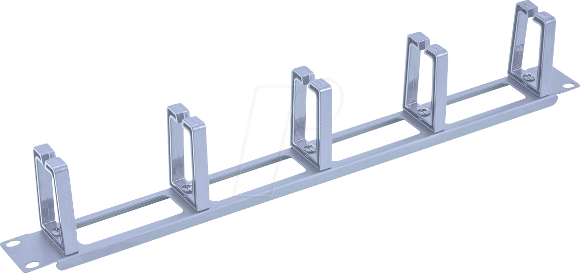 VALUE 26990325 - 19'' Kabelführungspanel, 5 Bügel, grau