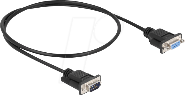 DELOCK 86886 - Nullmodem-Kabel, 9-pol.,St./Bu., mini Stecker, 0,5 m