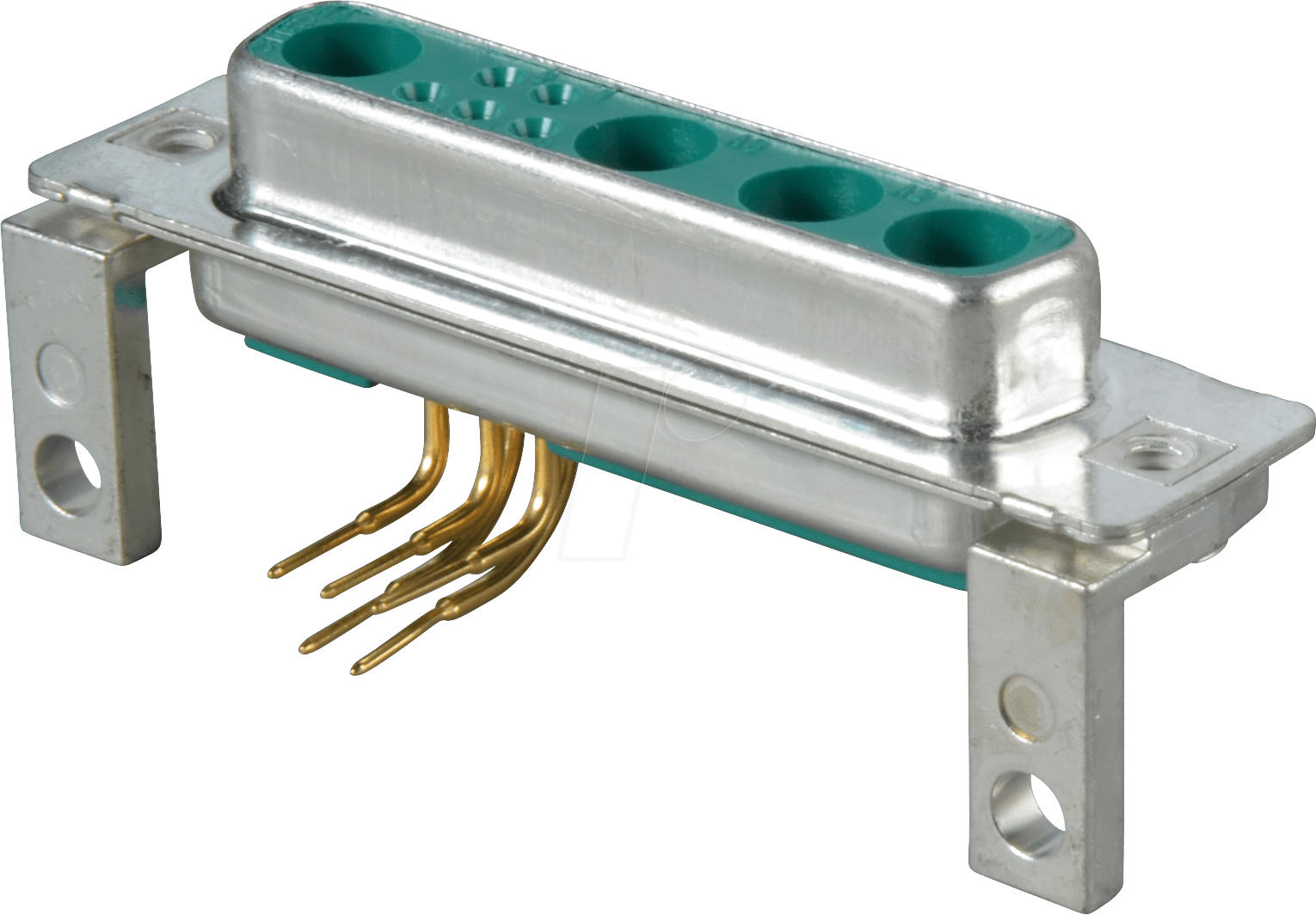 MIX-BUW 9W4 - D-SUB-Koax Buchse für Mischbestückung, Print, gewinkelt