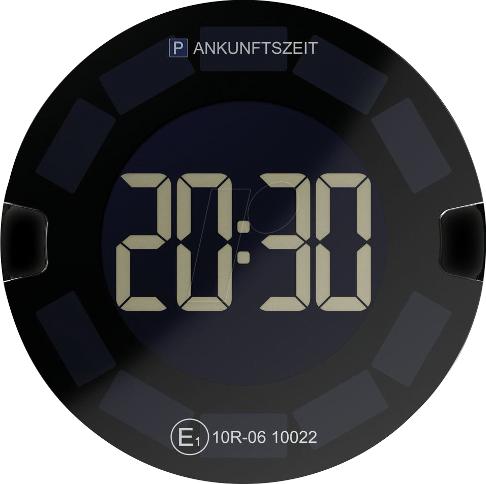 P-DISC NO3 BK - KFZ - Elektr. Parkscheibe, P-Disc NO3, Solar, schwarz