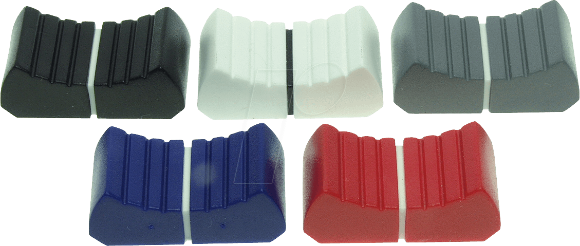 KNOPF 4X1,2SW - Faderknopf, gerippt Lever 6, schwarz