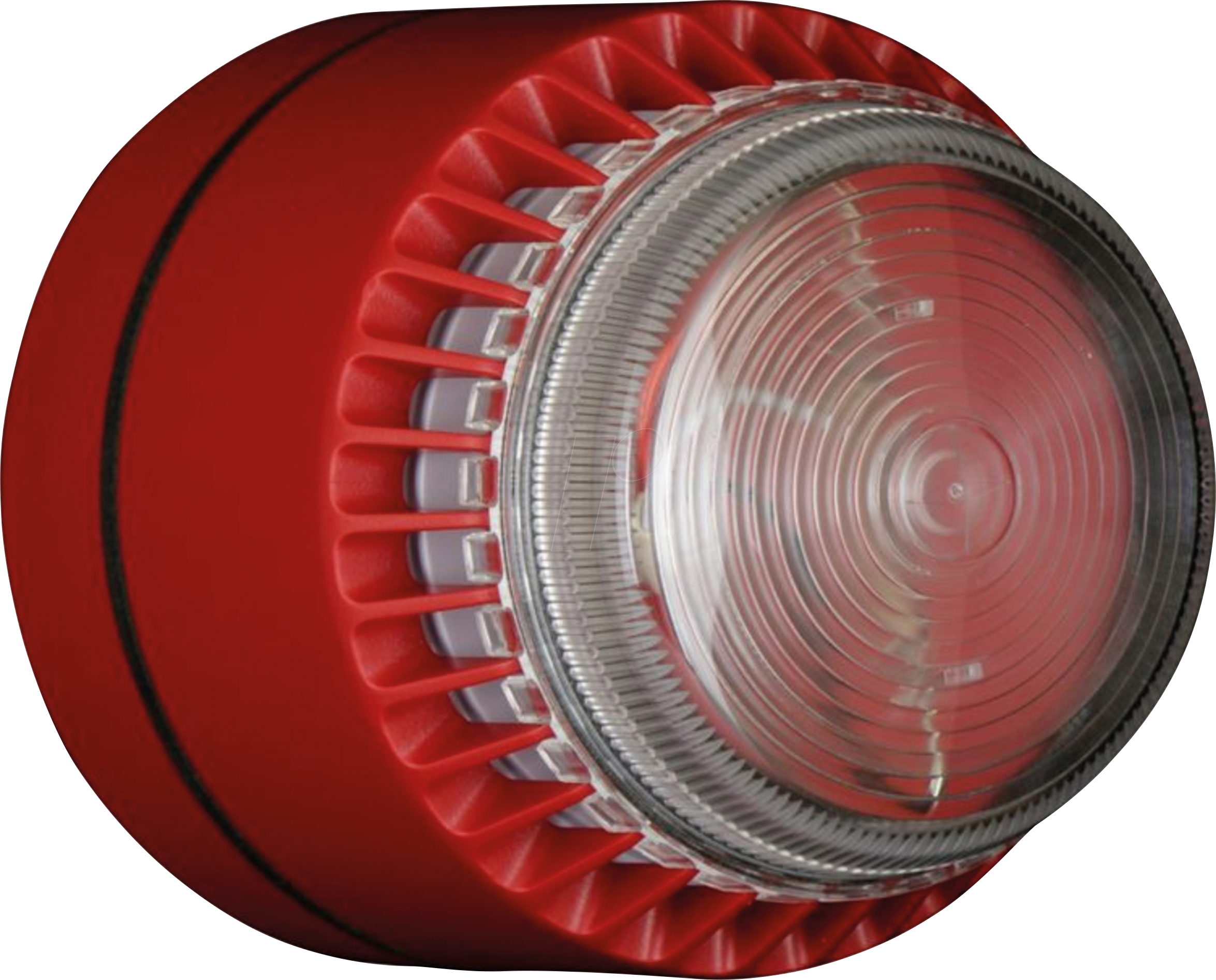 FLSVCLRS2403 - Flashni, rot, klare Linse, Shallow Base, 24V DC