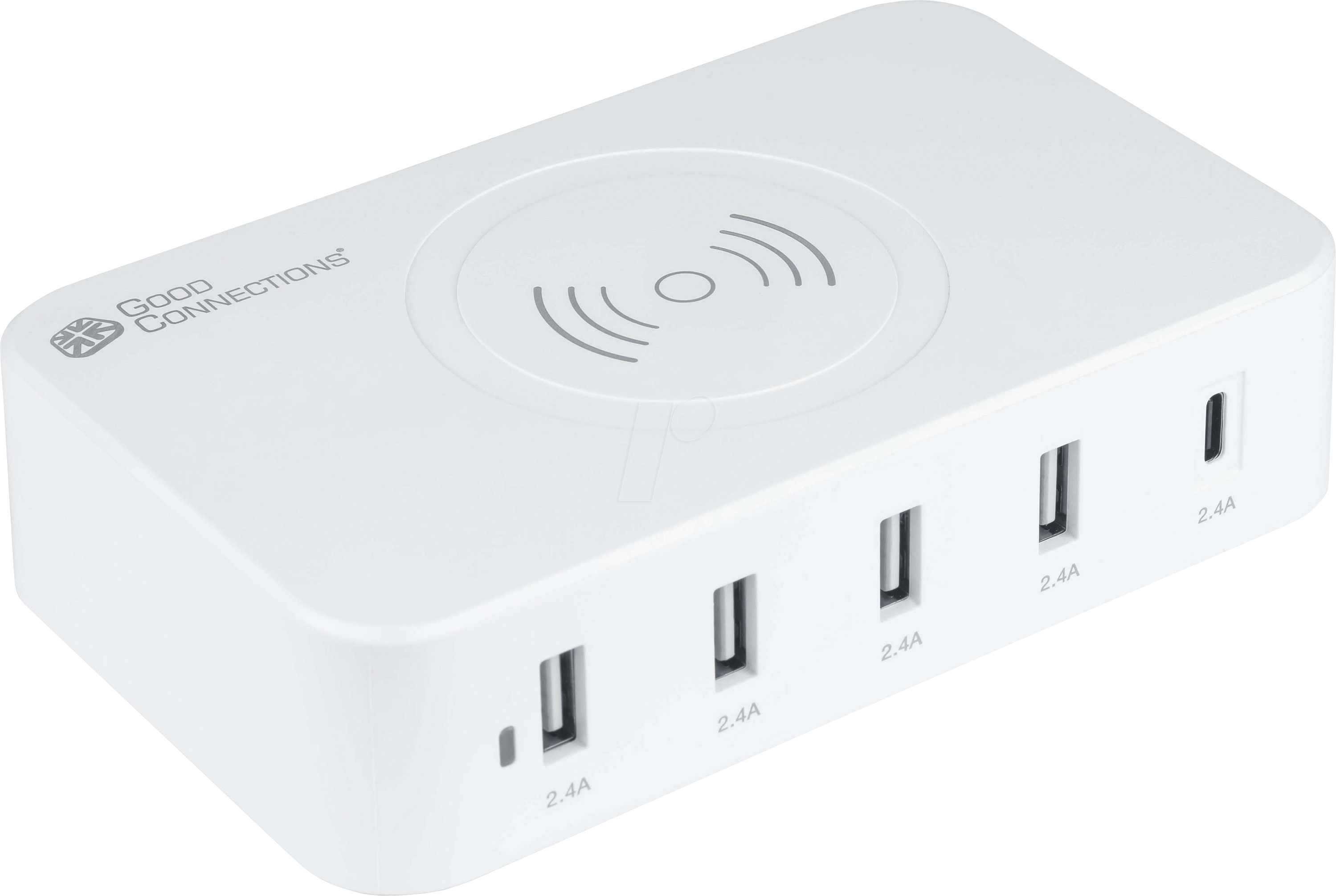 GC PCA-D005W - USB-Ladegerät, 5 V, 2,4 A, 60 W + 10 W QI