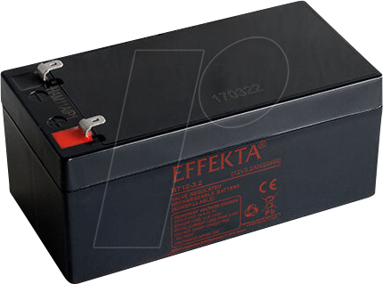 EFKTA BT12-3,2 - Blei-Vlies-Akku, AGM, 12V, 3,2 Ah