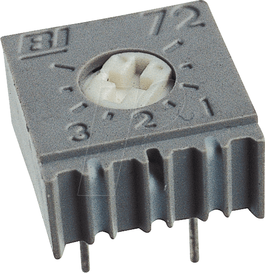 76-10 20K - Präzisionspotentiometer, Trimmer, liegend, 20 kOhm, 9,5 mm